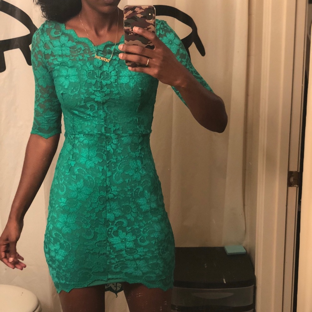 Green Bebe dress! Must go!